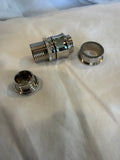 Bright nickel uplocking skeleton fly reel seat