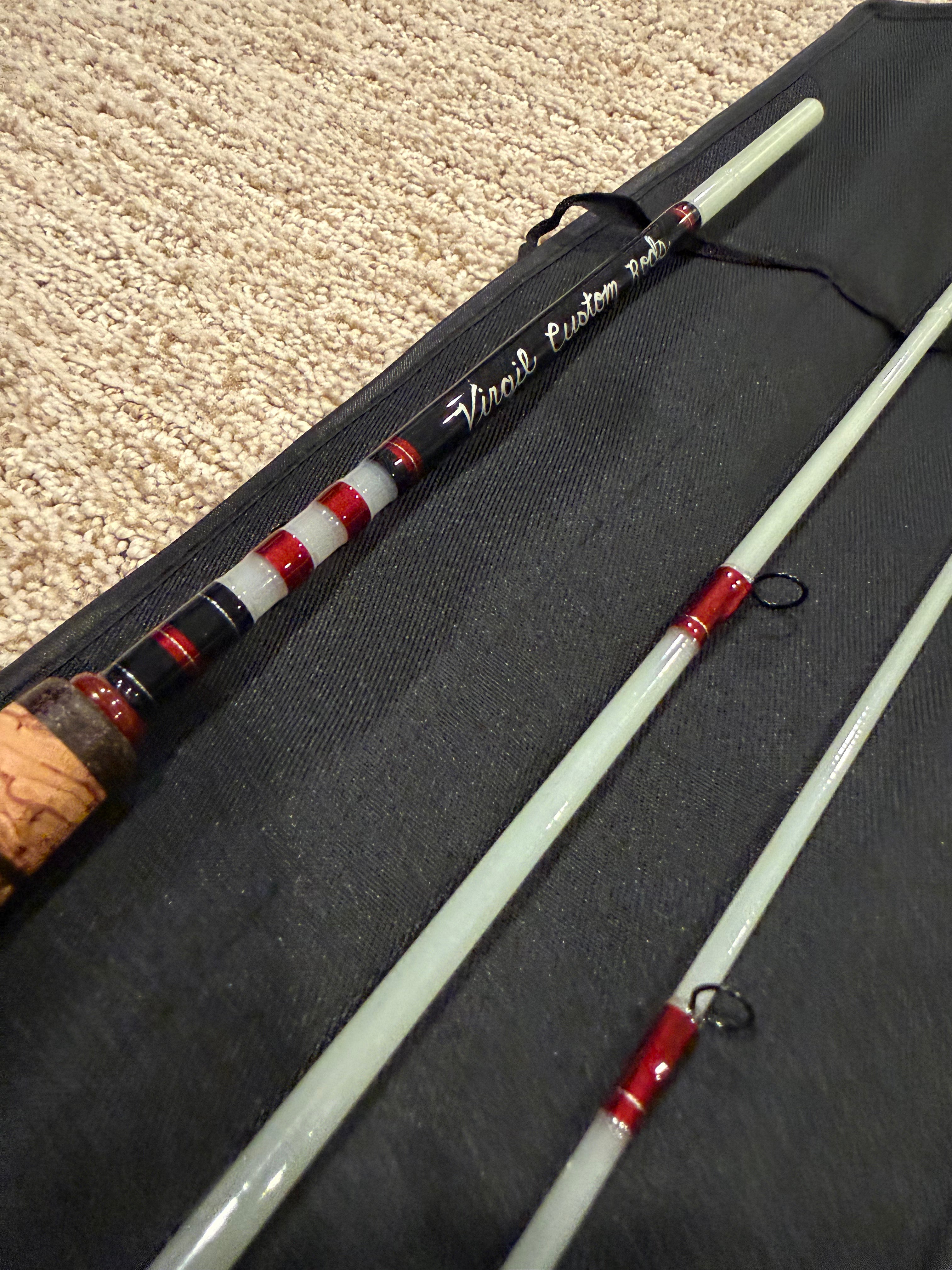 6' 2wt Custom S-Glass Fly Rod — Handcrafted Small Water Perfection