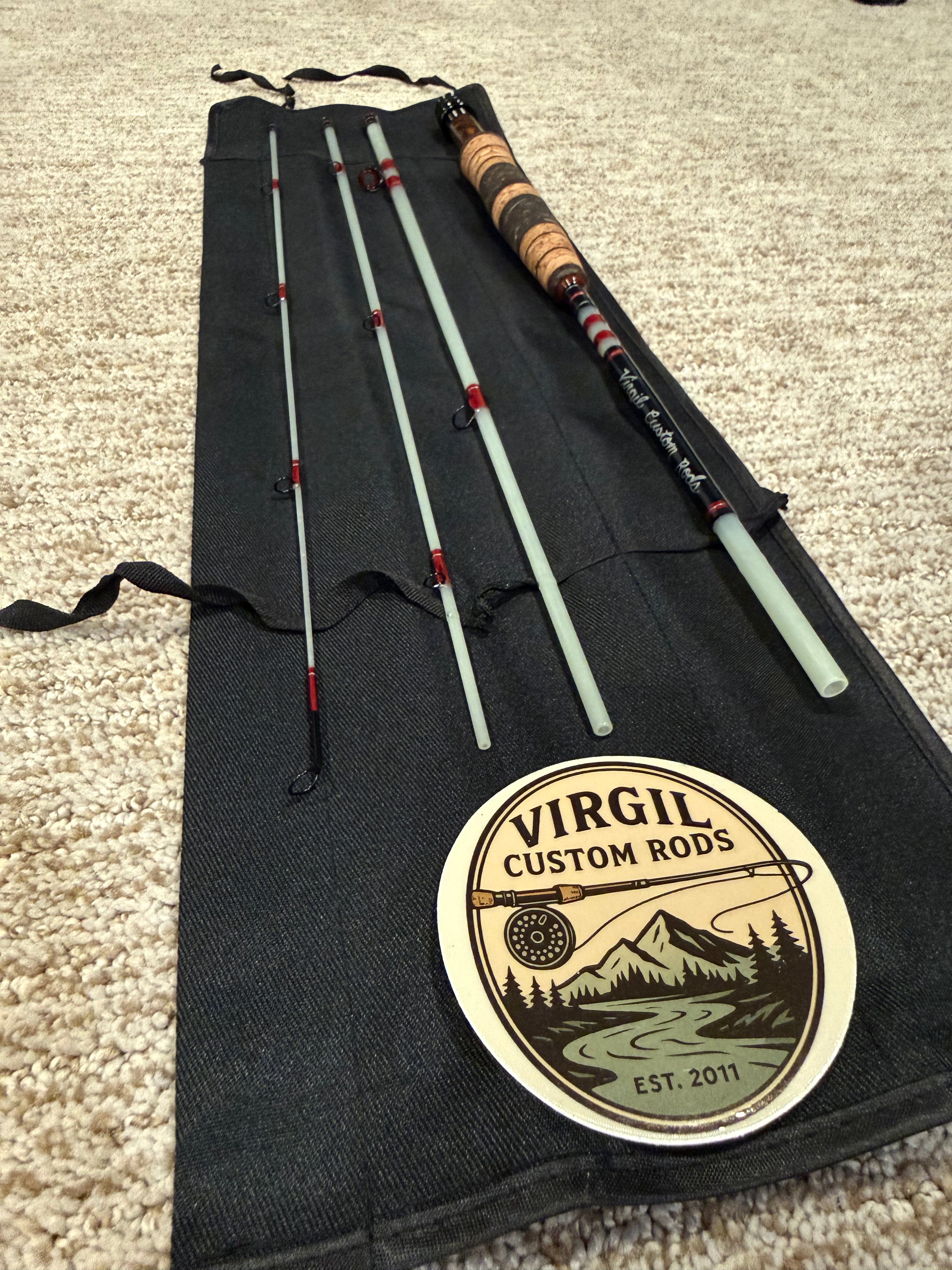 6' 2wt Custom S-Glass Fly Rod — Handcrafted Small Water Perfection