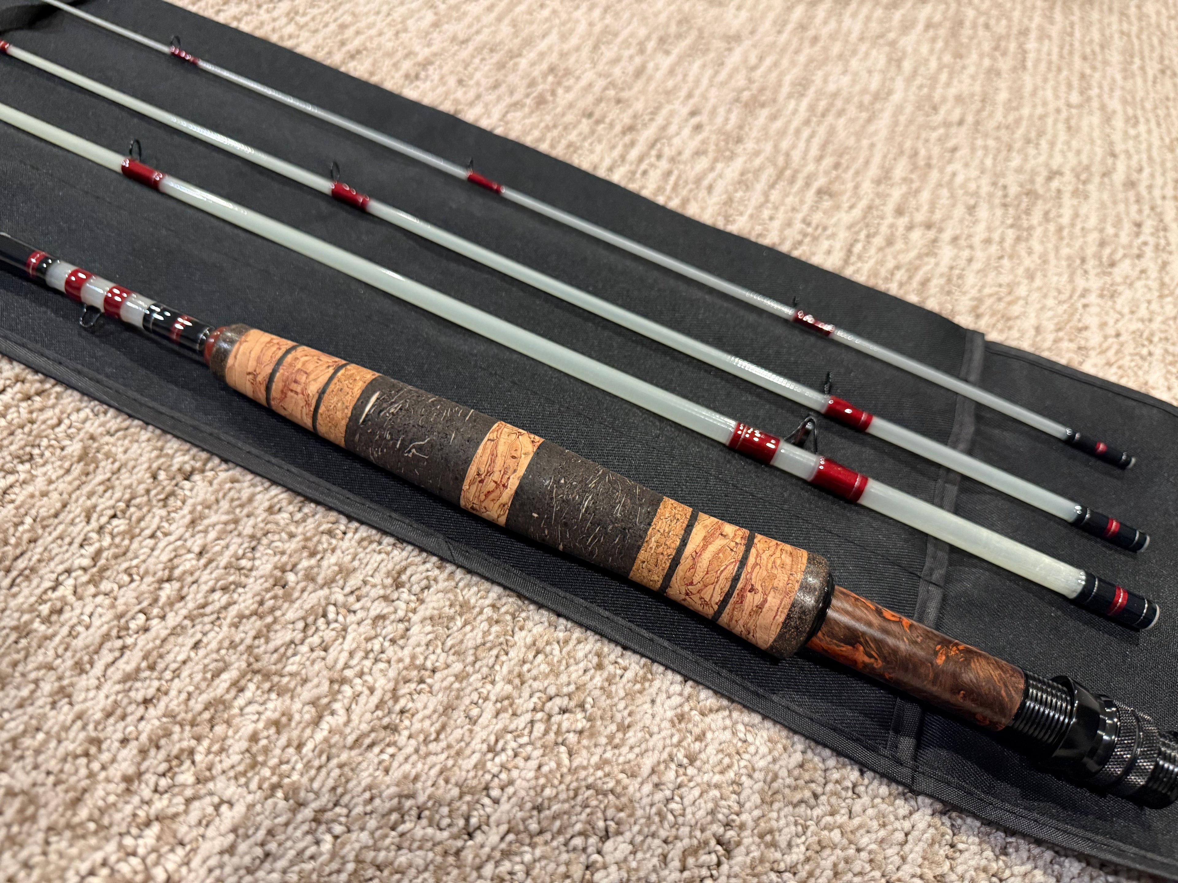 6' 2wt Custom S-Glass Fly Rod — Handcrafted Small Water Perfection