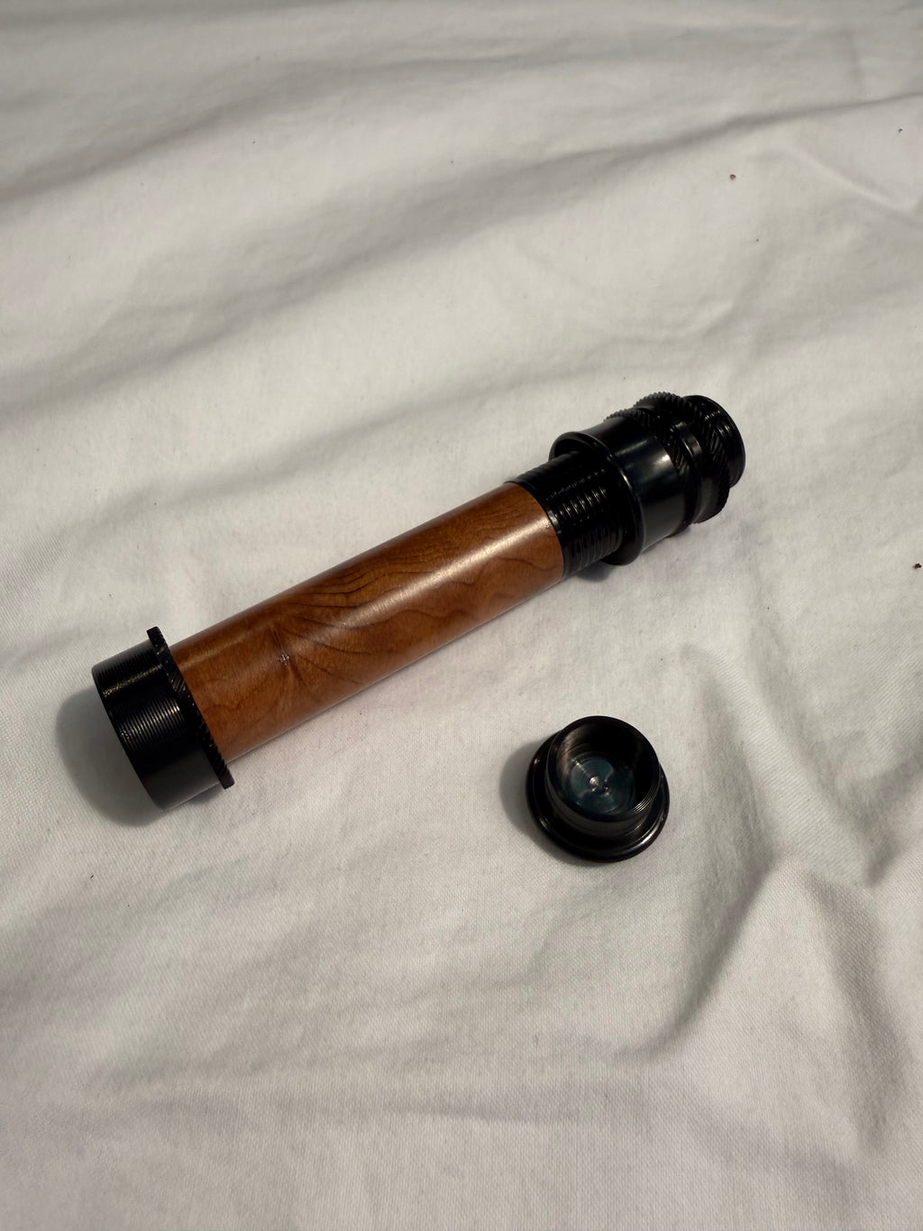 Aluminum Uplocking Fly Reel Seat with Burl Wood Insert