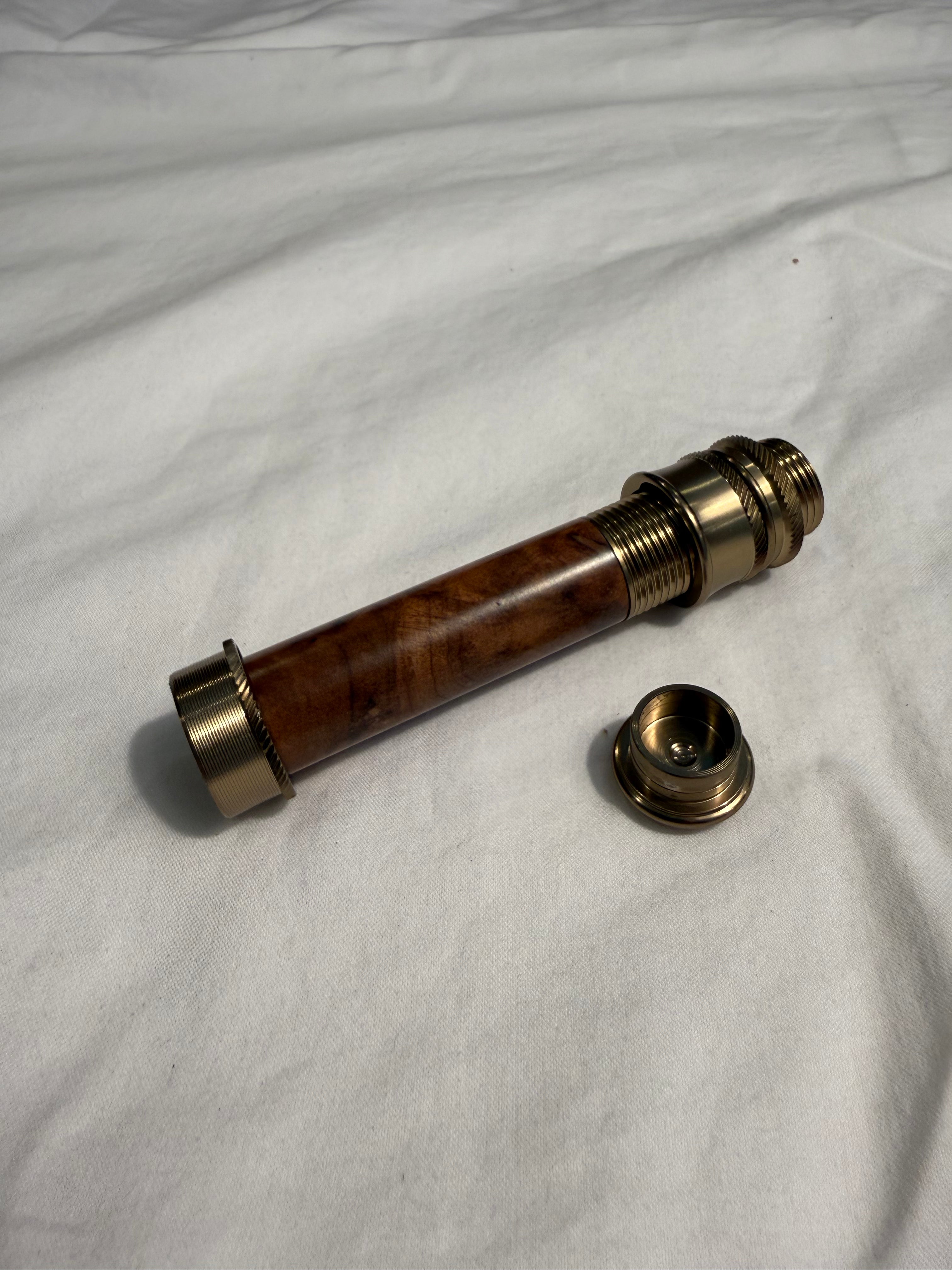 Aluminum Uplocking Fly Reel Seat with Burl Wood Insert