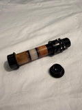 Aluminum Uplocking Fly Reel Seat with Multi-Colored Burl Wood Insert
